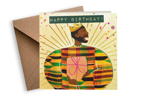 Happy Birthday Greeting Card – Kente King